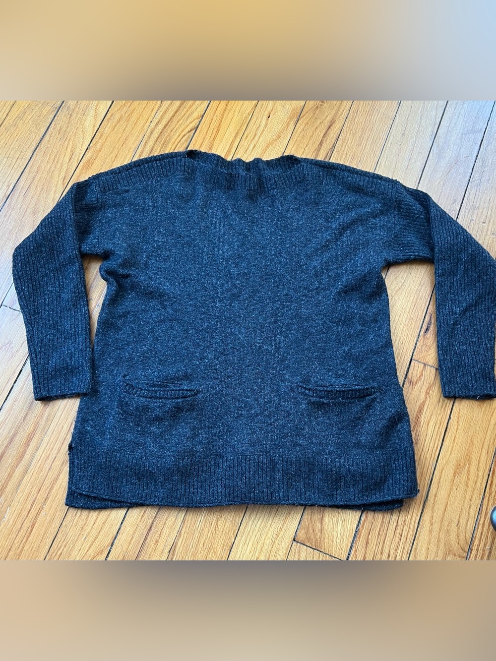 Abercrombie & Fitch Dark Charcoal Pocket Crew Sweater